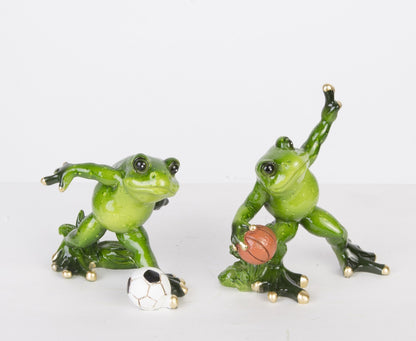 Figurka żabka 12,5cm żaba piłkarz, koszykarz 2szt