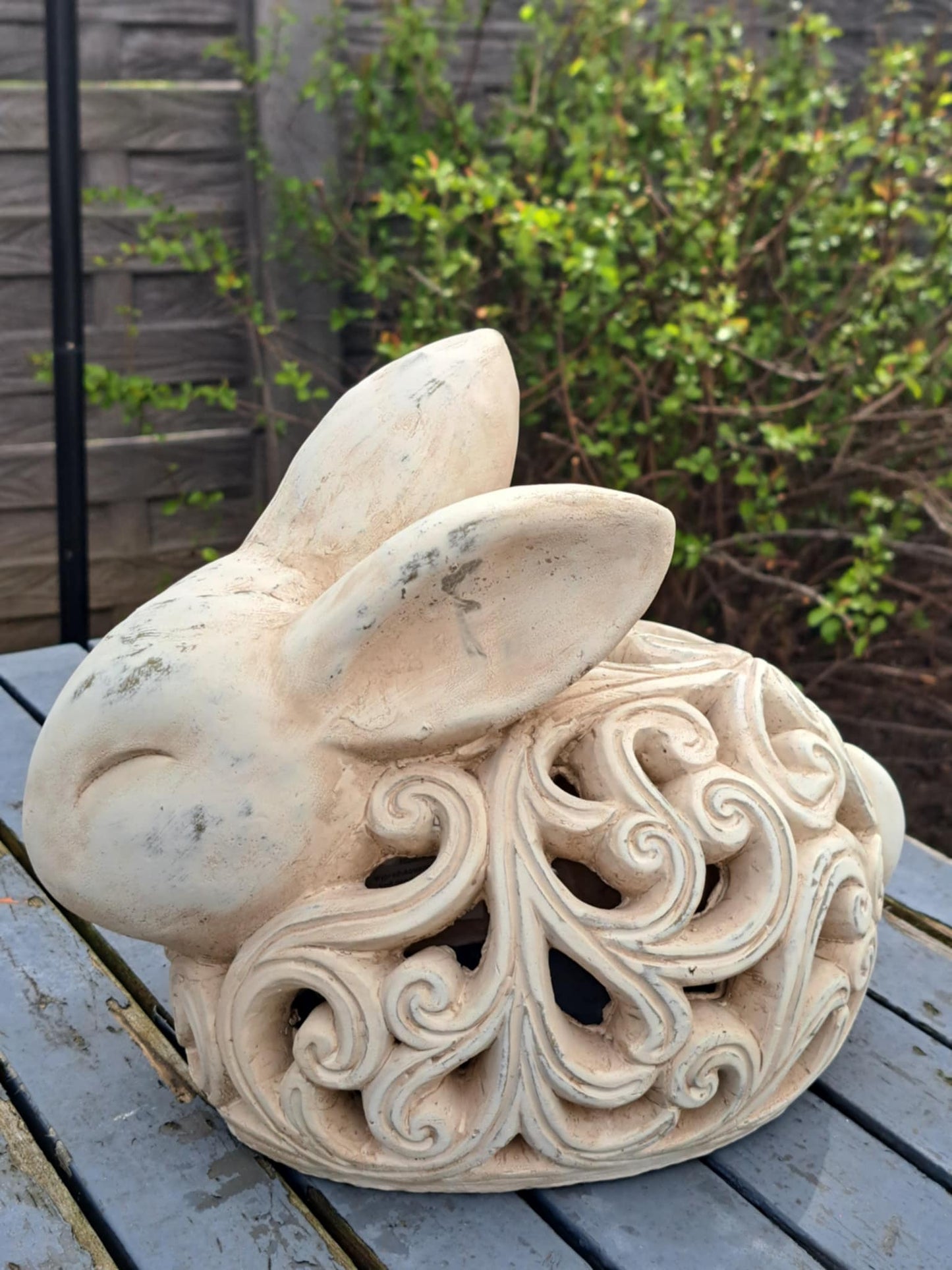Figurka wielkanocna Królik zając 21 cm lampion