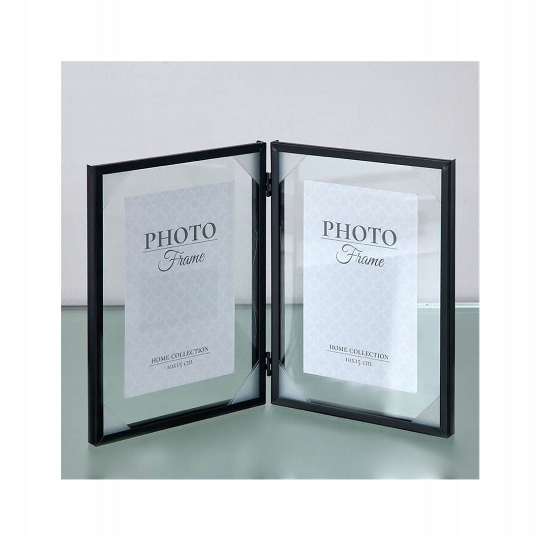 Ramka na Zdjęcie podwójna czarna metalowa float 13x18cm na 2 zdjęcia LOFT