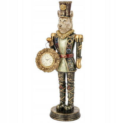 Figurka Pierrot Lis z Zegarkiem Dekoracja Statuetka Retro Vintage 54cm