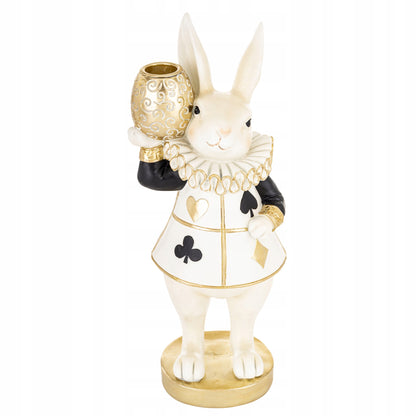 Figurka Królik Zając Wielkanocny 28 cm Elegancka Dekoracja Glamour Premium