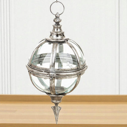 Lampion wiszący India House kula metalowo-szklany 119 cm dekoracja vintage