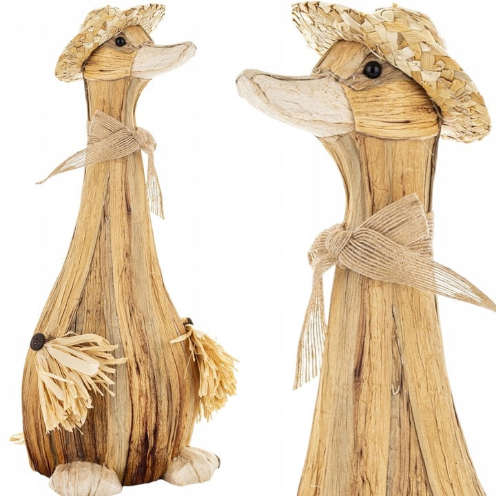 2x Figurka wielkanocna kaczka 38 cm duże wiejska rustykalna gąski komplet