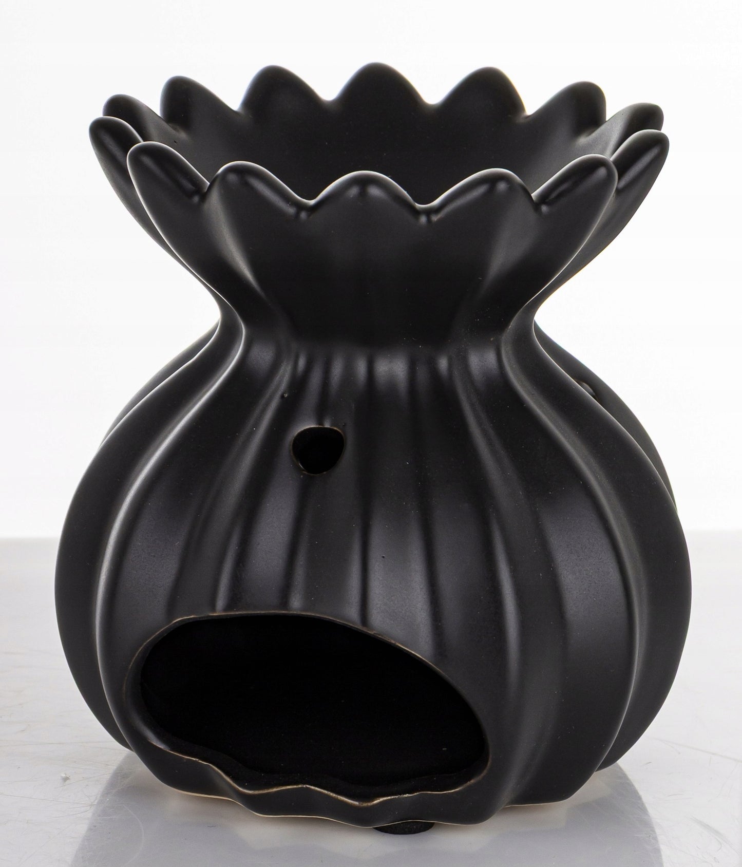 Kominek zapachowy ceramiczny czarny matowy 11 cm