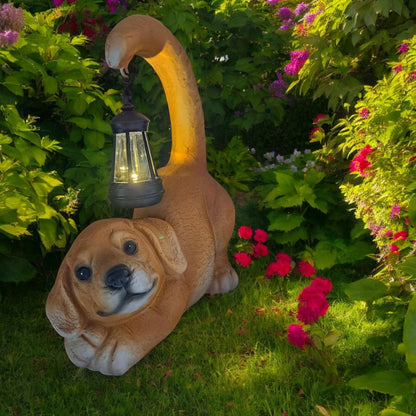 Figurka ogrodowa pies piesek lampa solarna Dekoracja Ozdoba Prezent