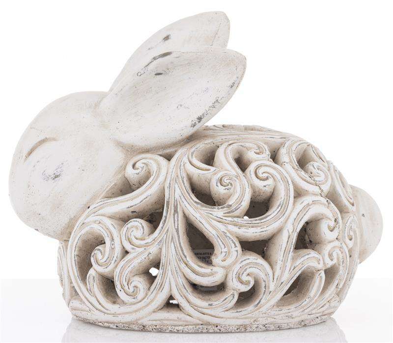 Figurka wielkanocna Królik zając 21 cm lampion
