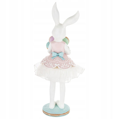 figurka zajączek wielkanocny biały dziewczynka króliczek 55cm XL