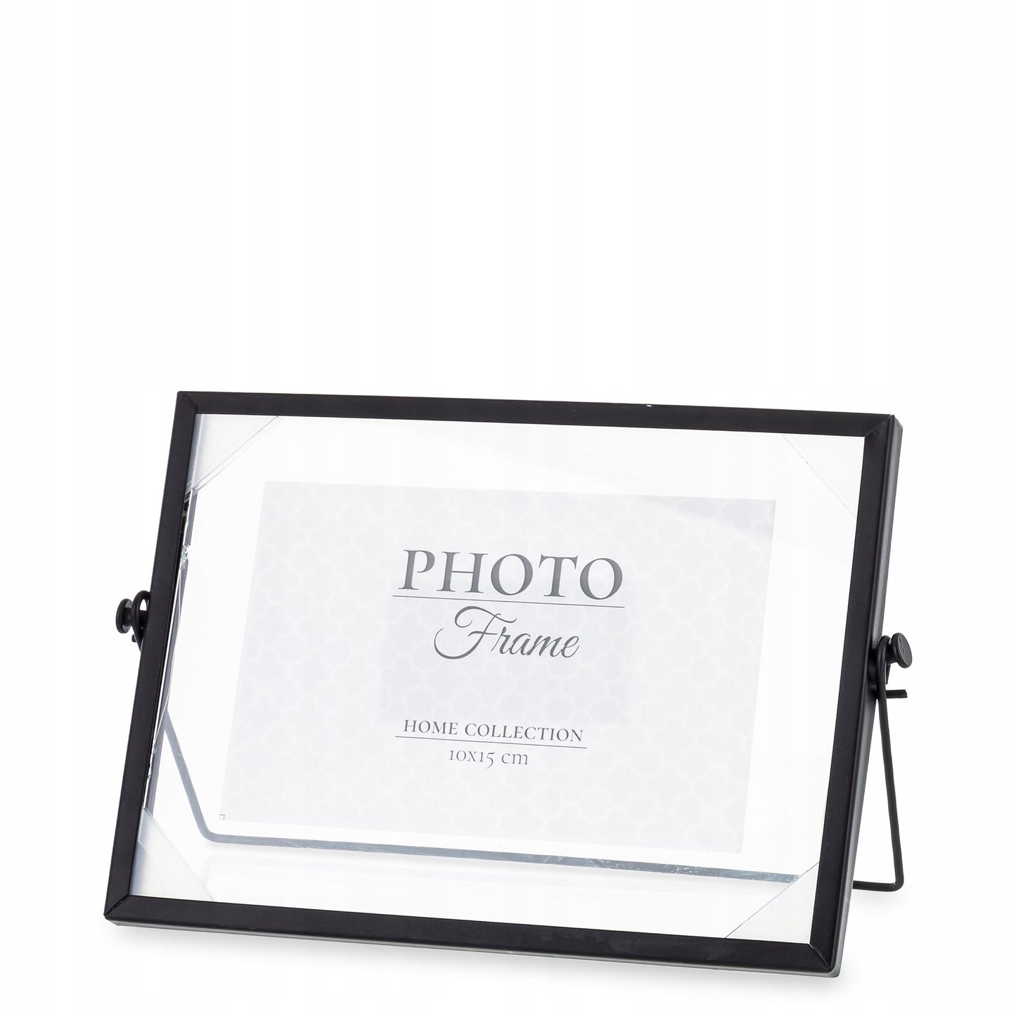RAMKA czarna NA ZDJĘCIE 10x15cm METALOWA GLAMOUR float pływająca stawiana