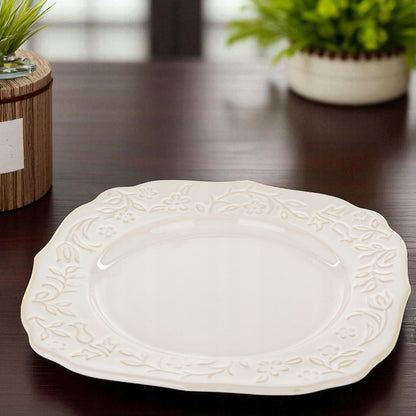 Talerz deserowy porcelanowy Sarmatia 19,5cm śniadaniowy talerzyk kwadratowy