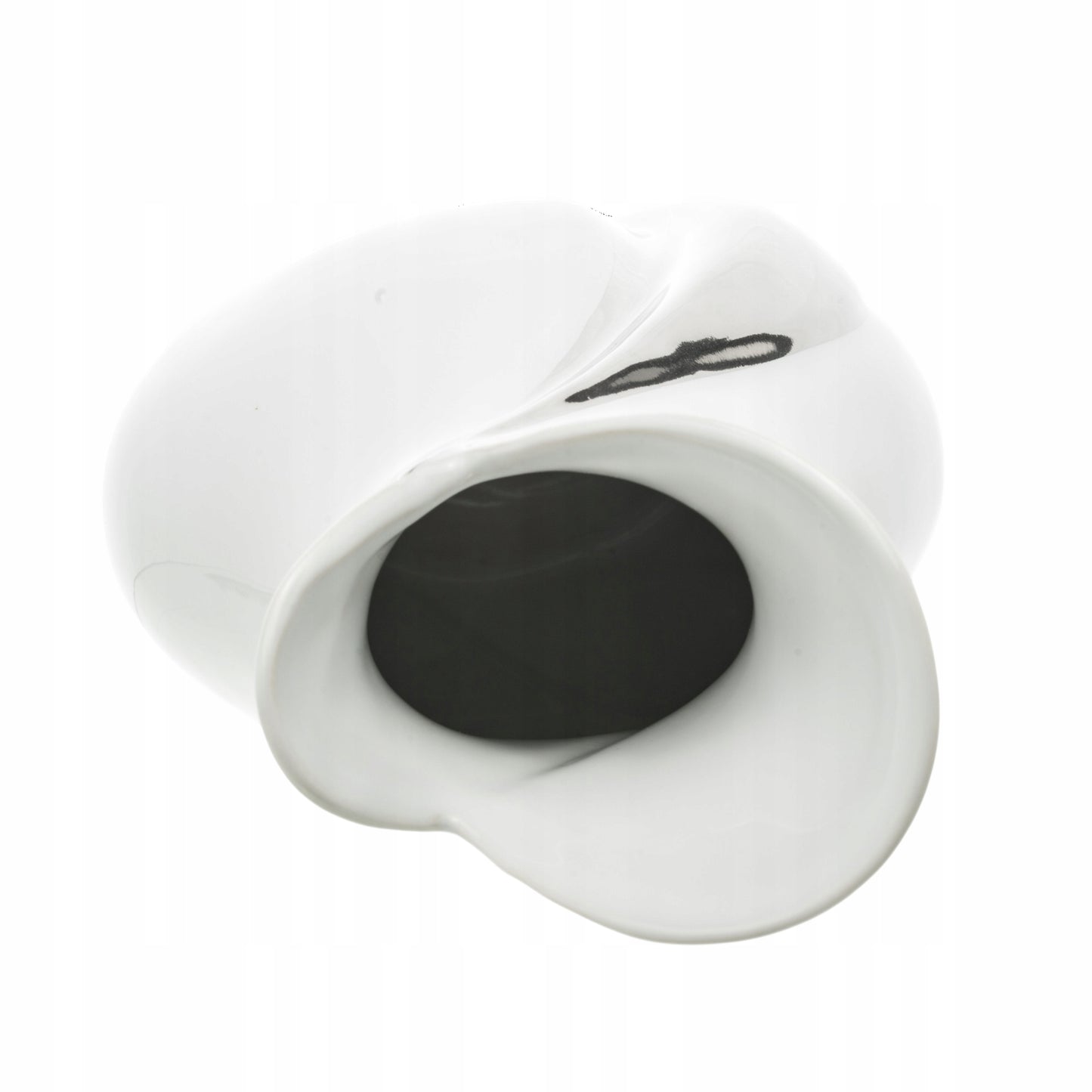 Wazon ceramiczny biało-srebrny 30,5 cm glamour modern biały srebrny