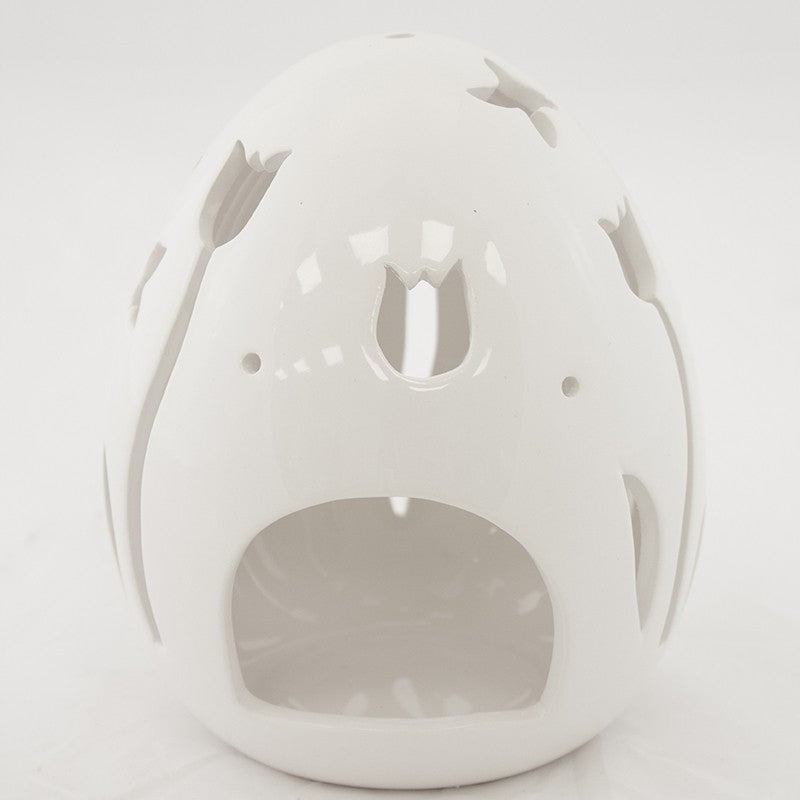 Lampion jajko ceramiczne na tealight świecznik wielkanocny dekoracja