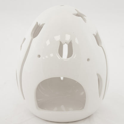 Lampion jajko ceramiczne na tealight świecznik wielkanocny dekoracja