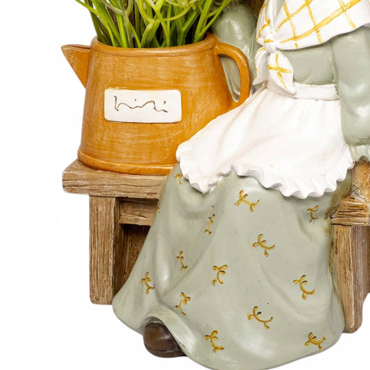 Figurka Pani Królik zajączek wielkanocna 25cm zając w kapeluszu
