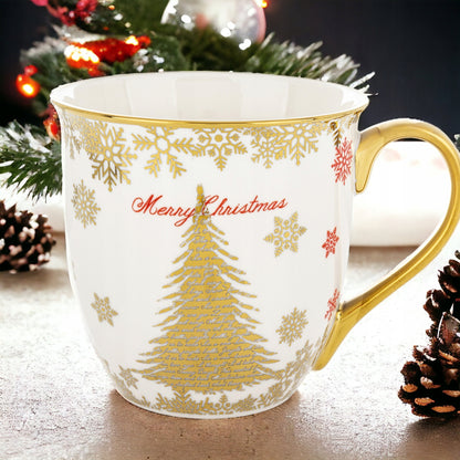 Kubek filiżanka świąteczna w pudełku porcelana prezent świąteczny mikołajki