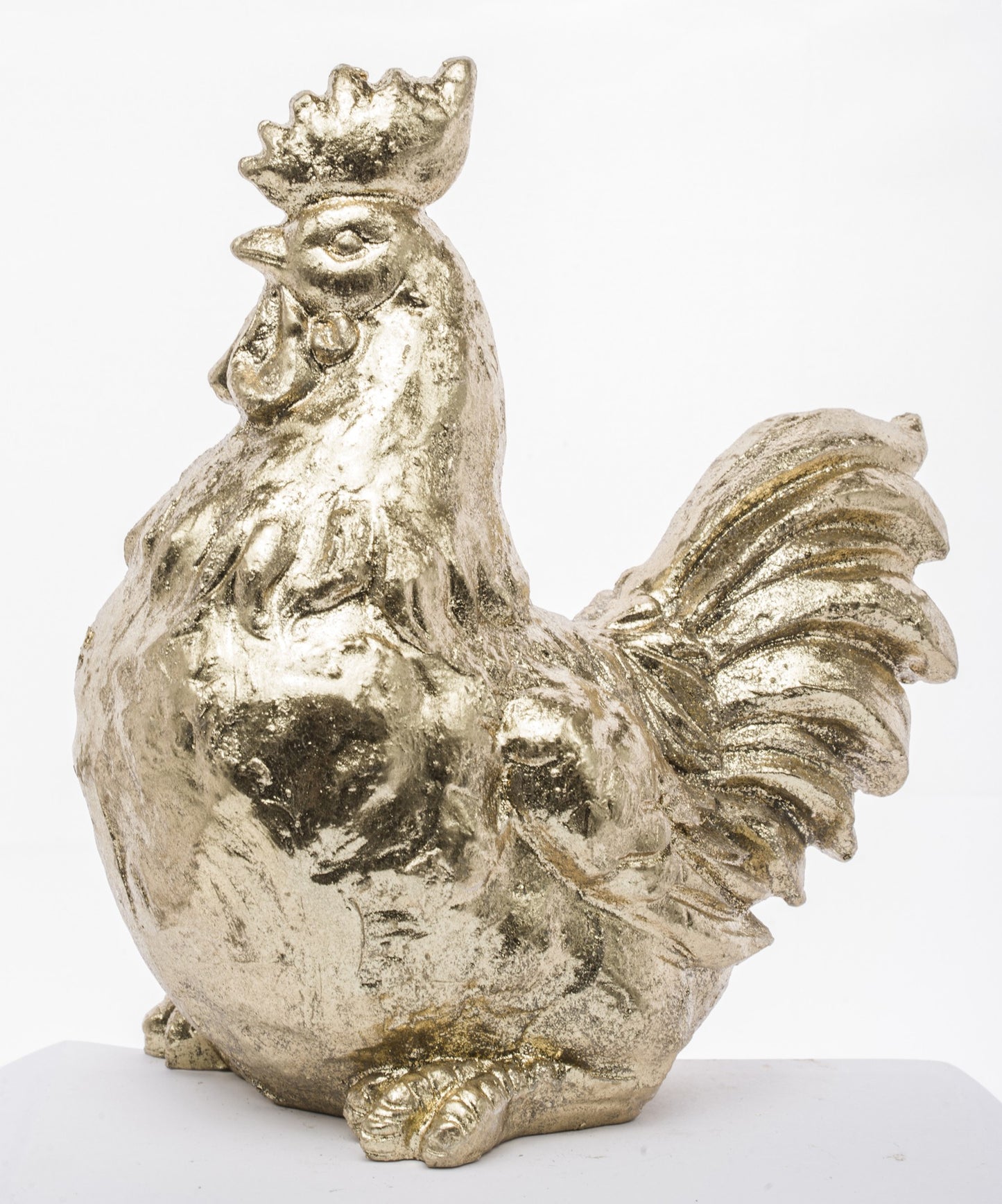 Figurka Złoty kogut wielkanocna kura 19 cm