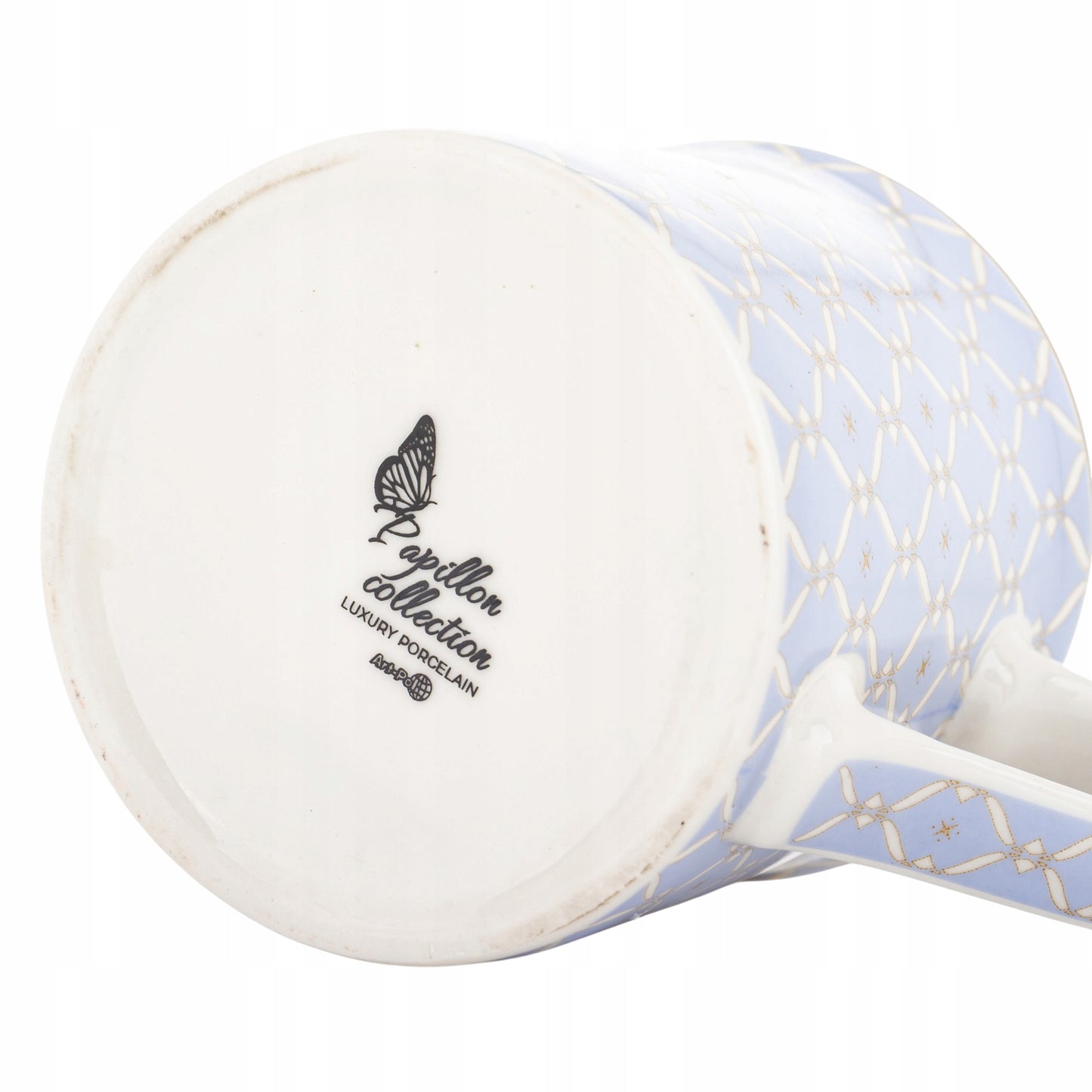 Kubek duży porcelanowy w pudełku niebieski na prezent 380 ml