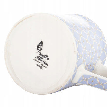 Kubek duży porcelanowy w pudełku niebieski na prezent 380 ml