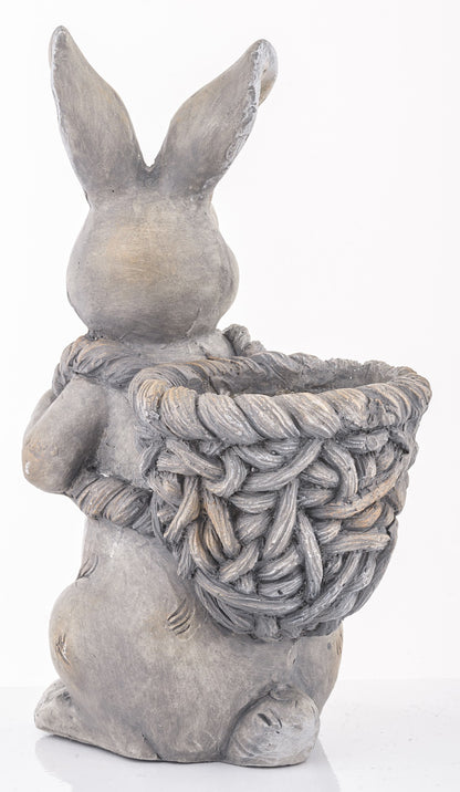 Osłonka figurka zając koszyk 41 cm Królik wielkanocny doniczka koszyczek