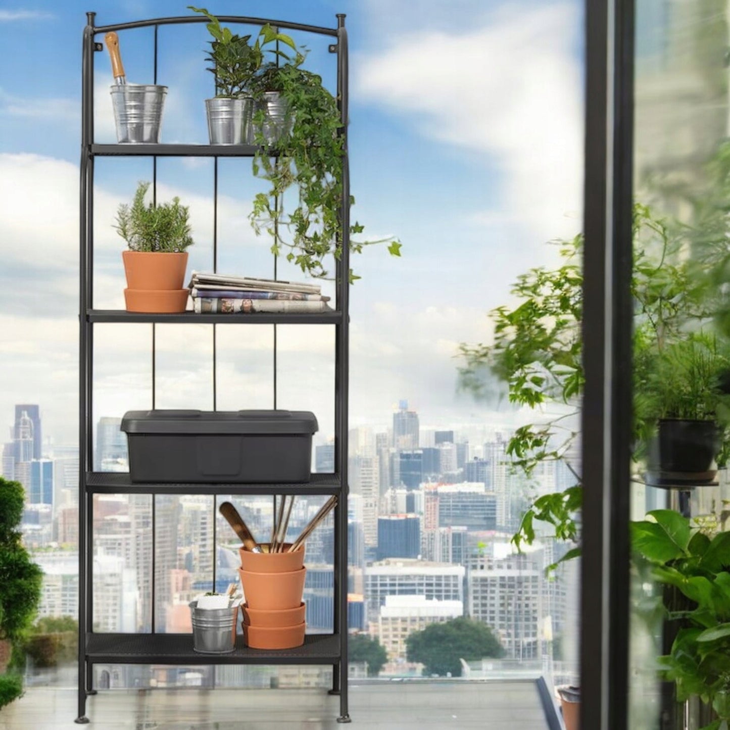 Kwietnik regał balkonowy szafka półki na balkon loft na książki rośliny