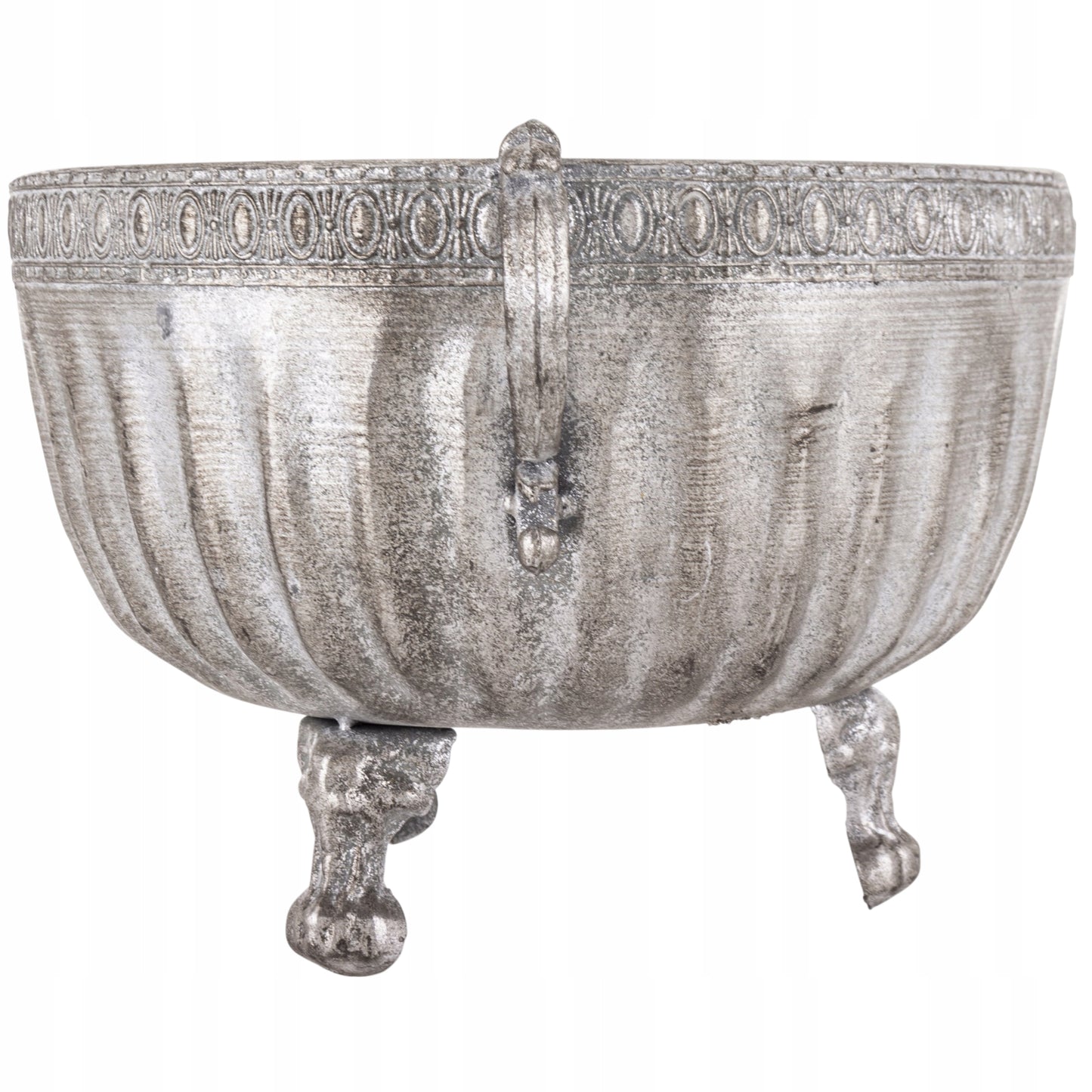 Osłonka srebrna metalowa wazon retro vintage 22 x 39 cm