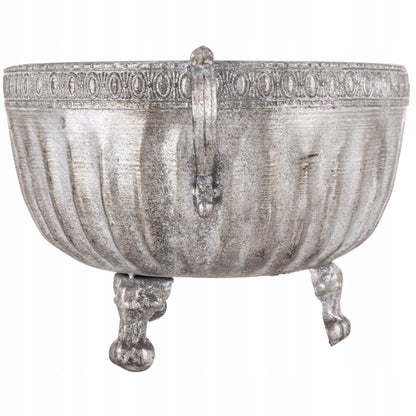 Osłonka srebrna metalowa wazon retro vintage 22 x 39 cm