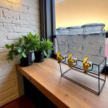 Komplet słoików z kranikiem 3x1,5L dozownik dystrybutor do lemoniady, soku
