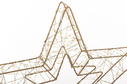 Ozdoba świąteczna LED Gwiazda czarny metal 36x37,5x5 dł. kabla 290 cm