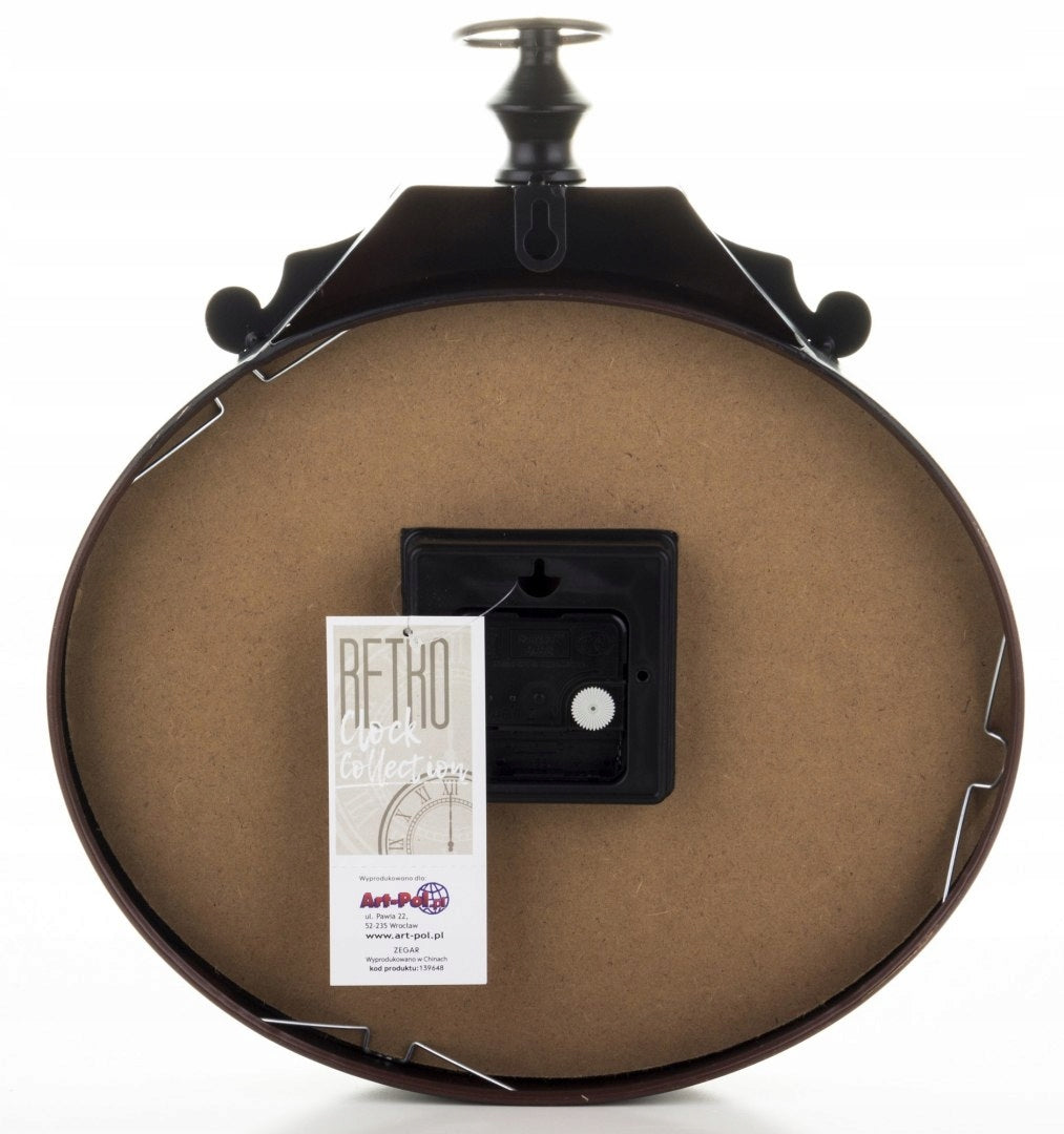 Zegar ścienny czarny 31 cm loft metalowy