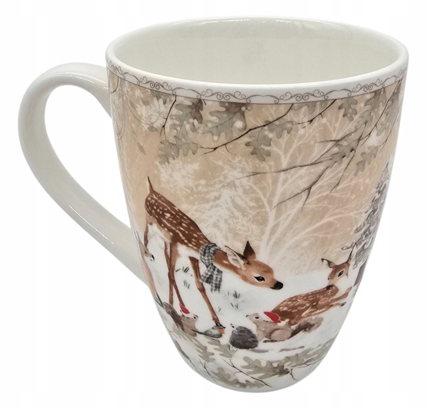 KUBKI KUBEK CERAMICZNE ZESTAW PREZENT ŚWIĘTA SARENKI Z PUDEŁKIEM 300 ML