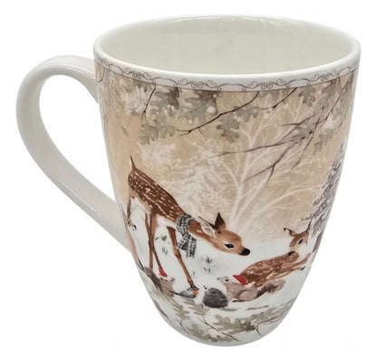 KUBKI KUBEK CERAMICZNE ZESTAW PREZENT ŚWIĘTA SARENKI Z PUDEŁKIEM 300 ML