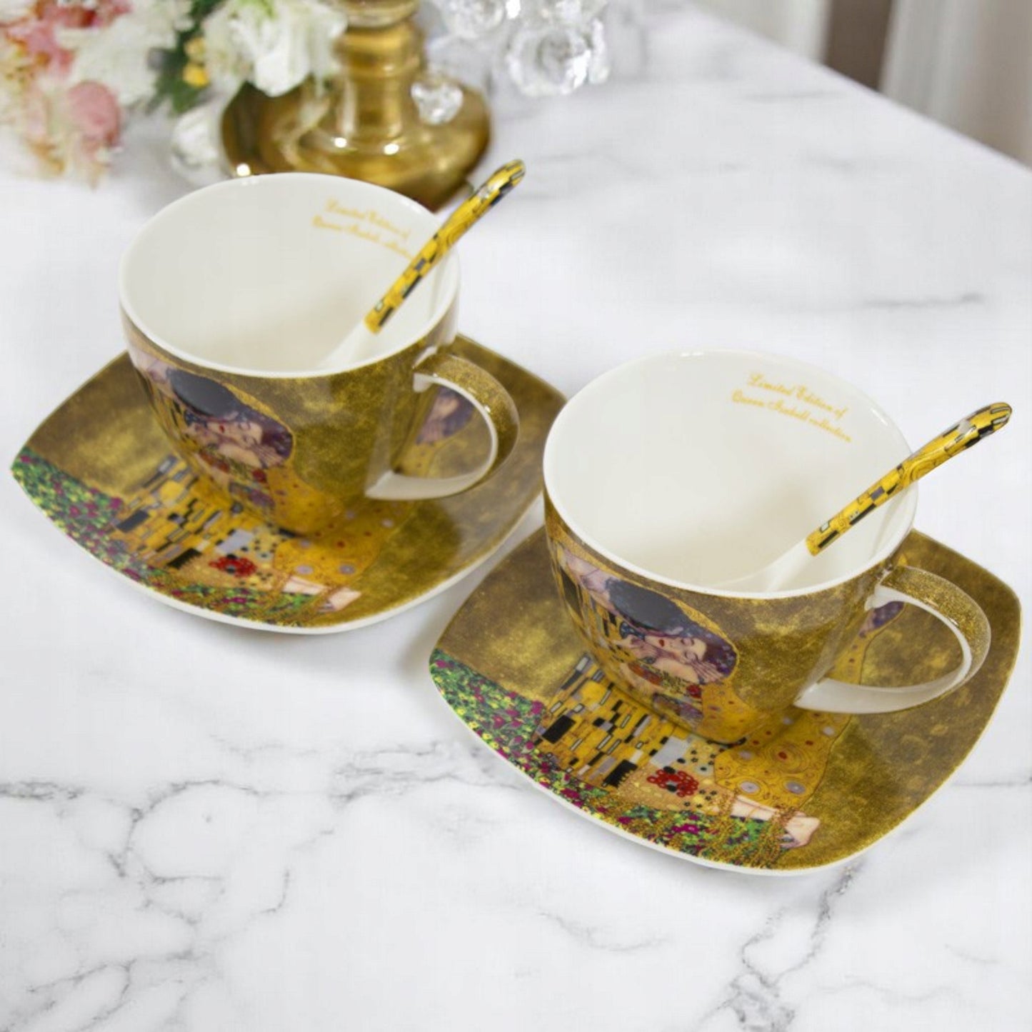Filiżanka Gustav Klimt porcelana 250 ml 2 szt. serwis kawowy