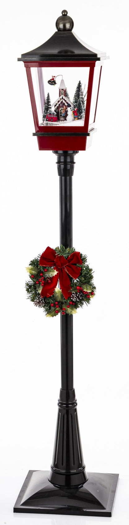 Dekoracja latarnia z pozytywką LED 186x38x38 dł. kabla ok. 150 cm wzór 1