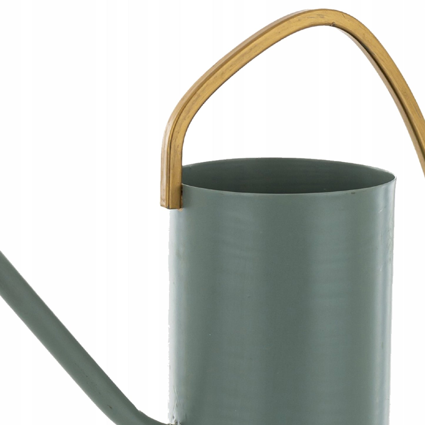 konewka dekoracyjna metalowa 26 cm odcienie zieleni i złota