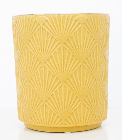 Osłonka 16,5 x 14,5 cm ceramika żółty