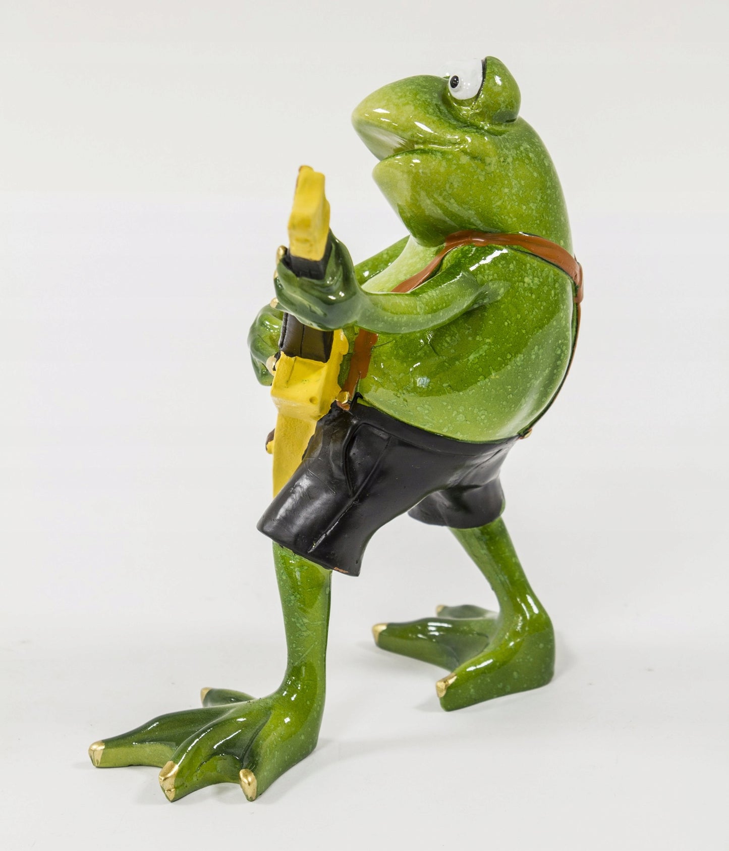 Figurka żaba 16 cm gitarzysta żabka rockman