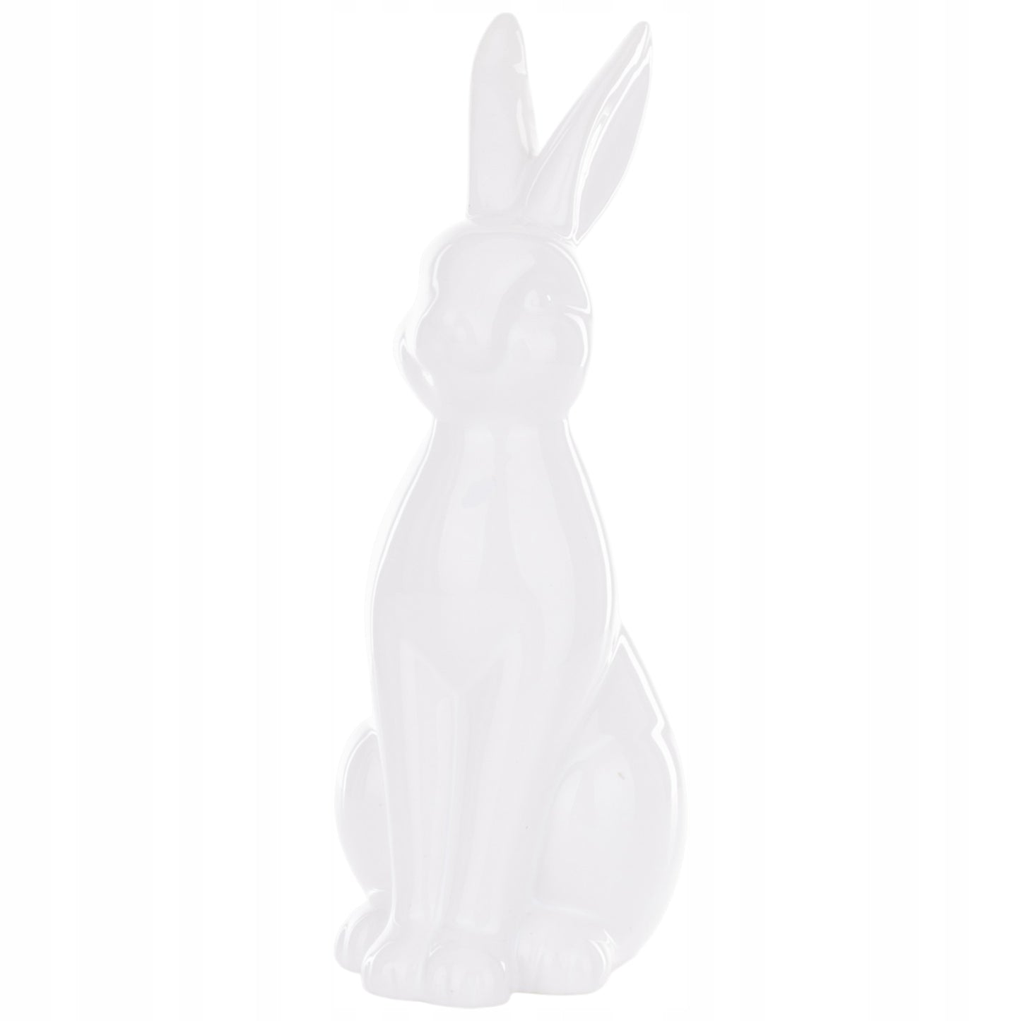 Zajączek figurka biała ceramika siedzący króliczek 18,5cm