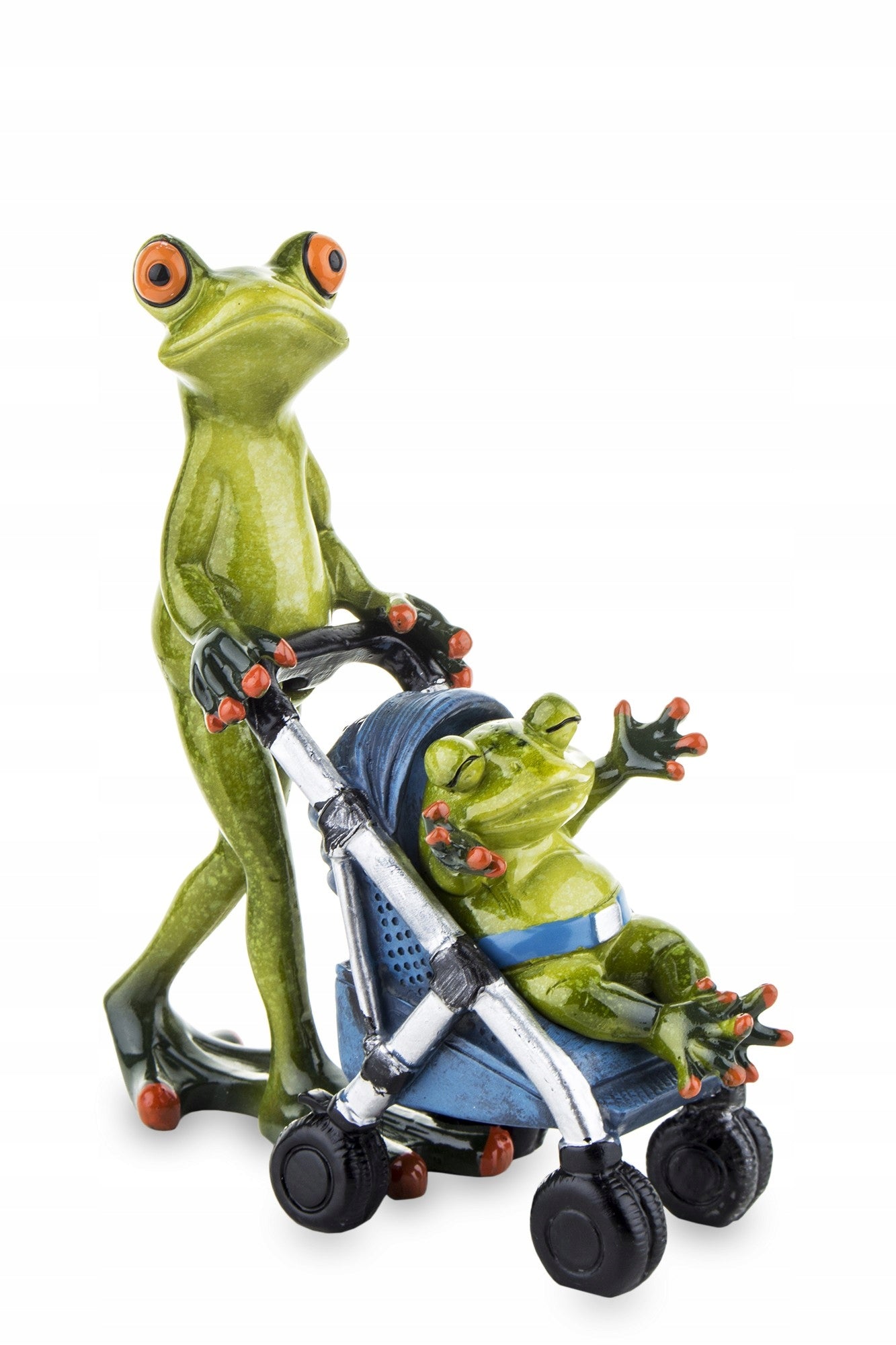 FIGURKA ŻABA ŻABKA MAMA WÓZEK DZIECKO SPACER 17CM