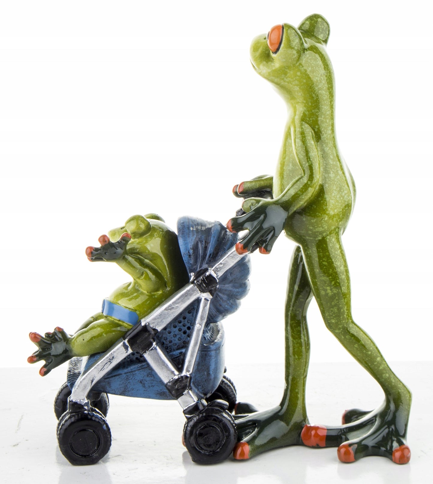 FIGURKA ŻABA ŻABKA MAMA WÓZEK DZIECKO SPACER 17CM