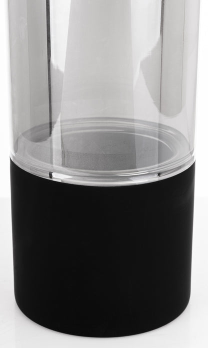 Wazon szklany Burano srebrny- czarny 25,5x12x12