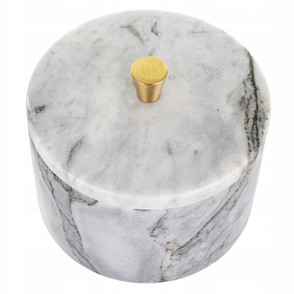 Pojemnik marmurowy z pokrywką pudełko szkatułka do przechowywania