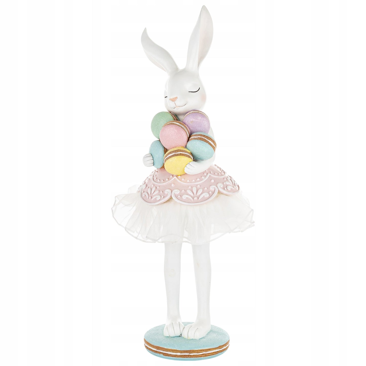 figurka zajączek wielkanocny biały dziewczynka króliczek 55cm XL