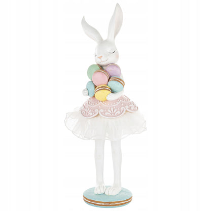 figurka zajączek wielkanocny biały dziewczynka króliczek 55cm XL