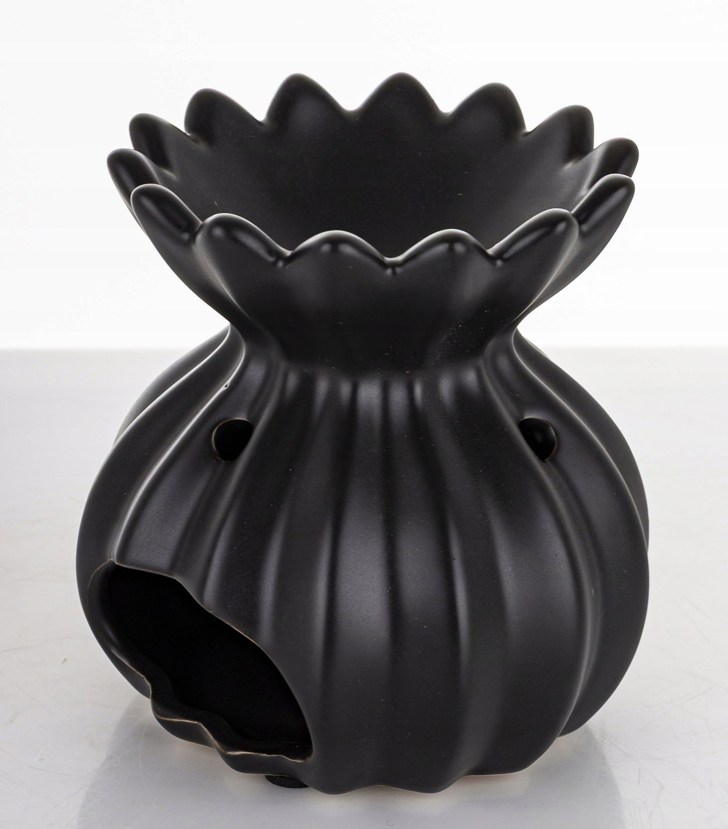 Kominek zapachowy ceramiczny czarny matowy 11 cm
