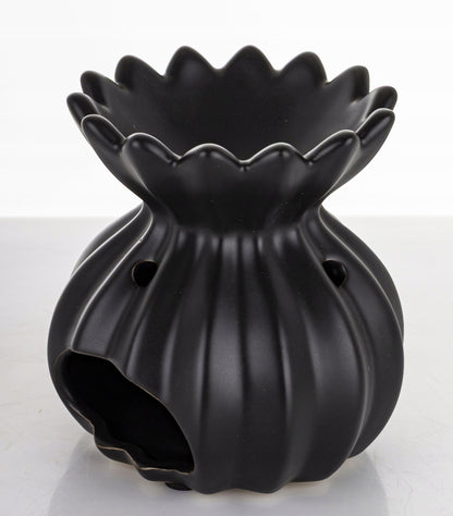 Kominek zapachowy ceramiczny czarny matowy 11 cm