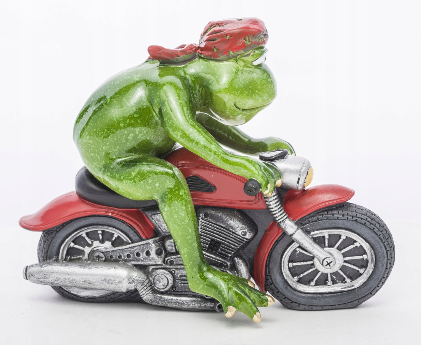Figurka żabka na motorze, żaba motocyklista