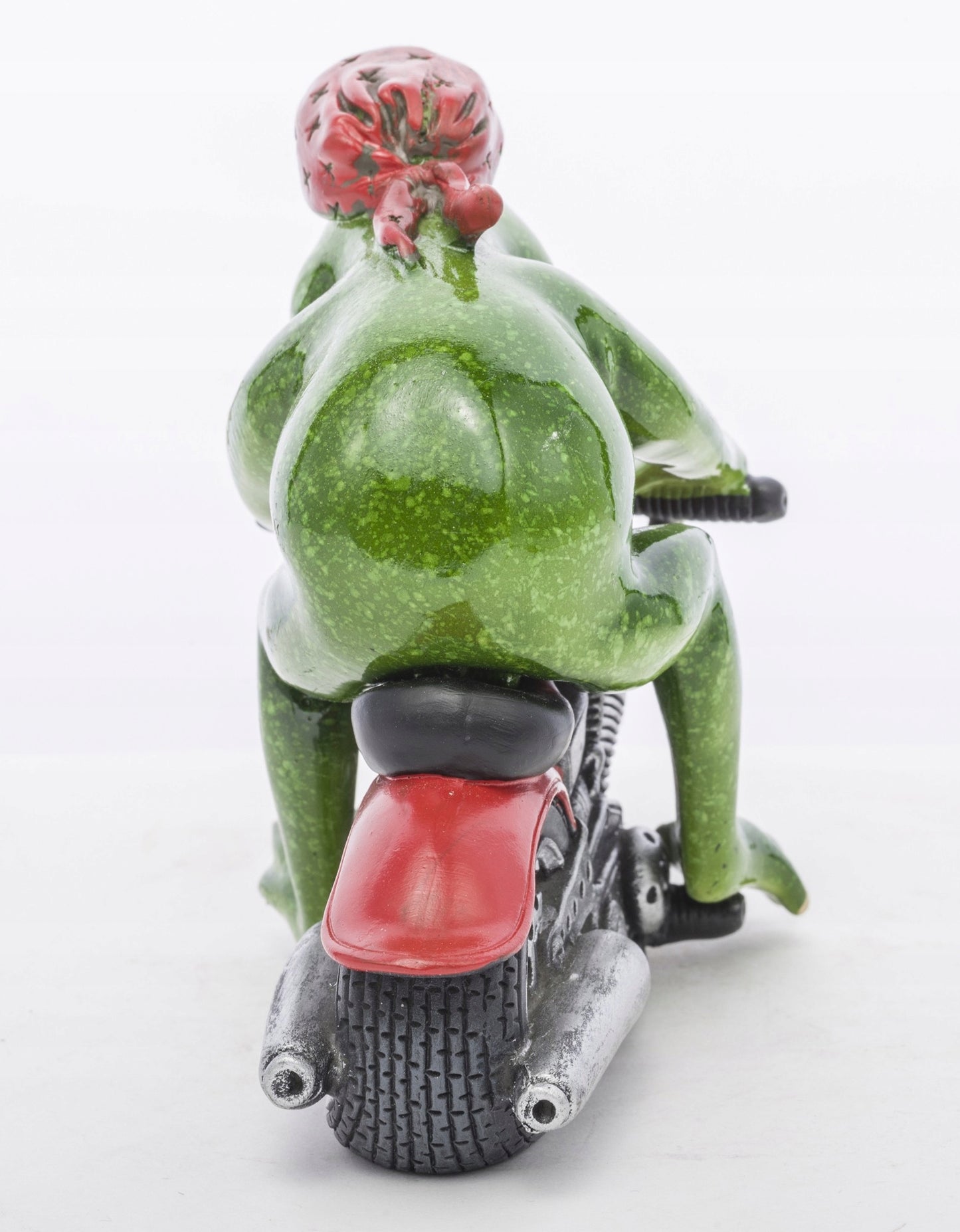 Figurka żabka na motorze, żaba motocyklista
