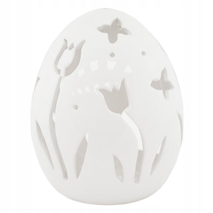Jajko T-Light dekoracja wielkanoc ozdoba ceramiczna latarenka 20cm