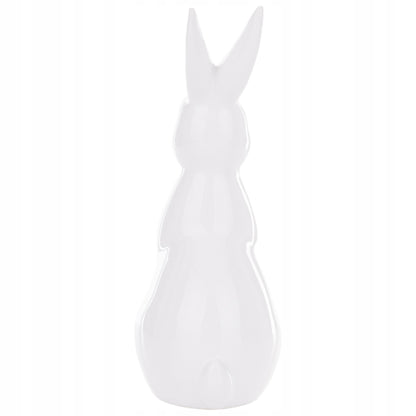 Zajączek figurka biała ceramika siedzący króliczek 18,5cm