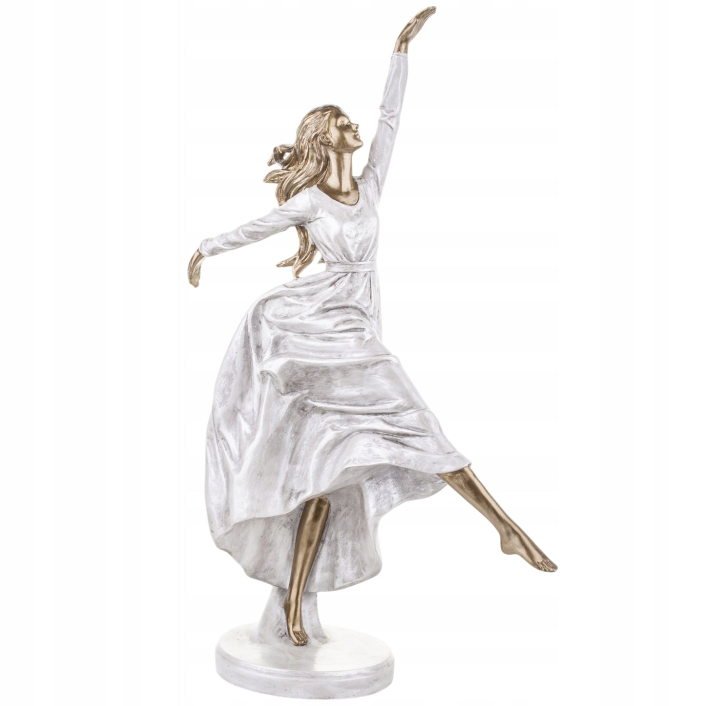 Figurka baletnica kobieta w białej sukni elegancka ozdoba dekoracja 47cm