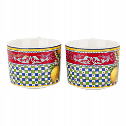 2 szt Filiżanka porcelanowa zestaw filiżanek w pudełku prezentowym 220 ml